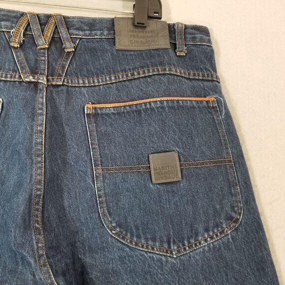 Marithe Francois Girbaud Jeans mens 38x28 brand x wide-leg baggy blue pants Y2K - Picture 11 of 15